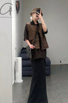 Aviva Jifei Xue single buckle vest SS23-SBCV-ACP bronze color PAJX3